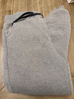 Men's Grey Fleece Joggers with Drawstring Waist